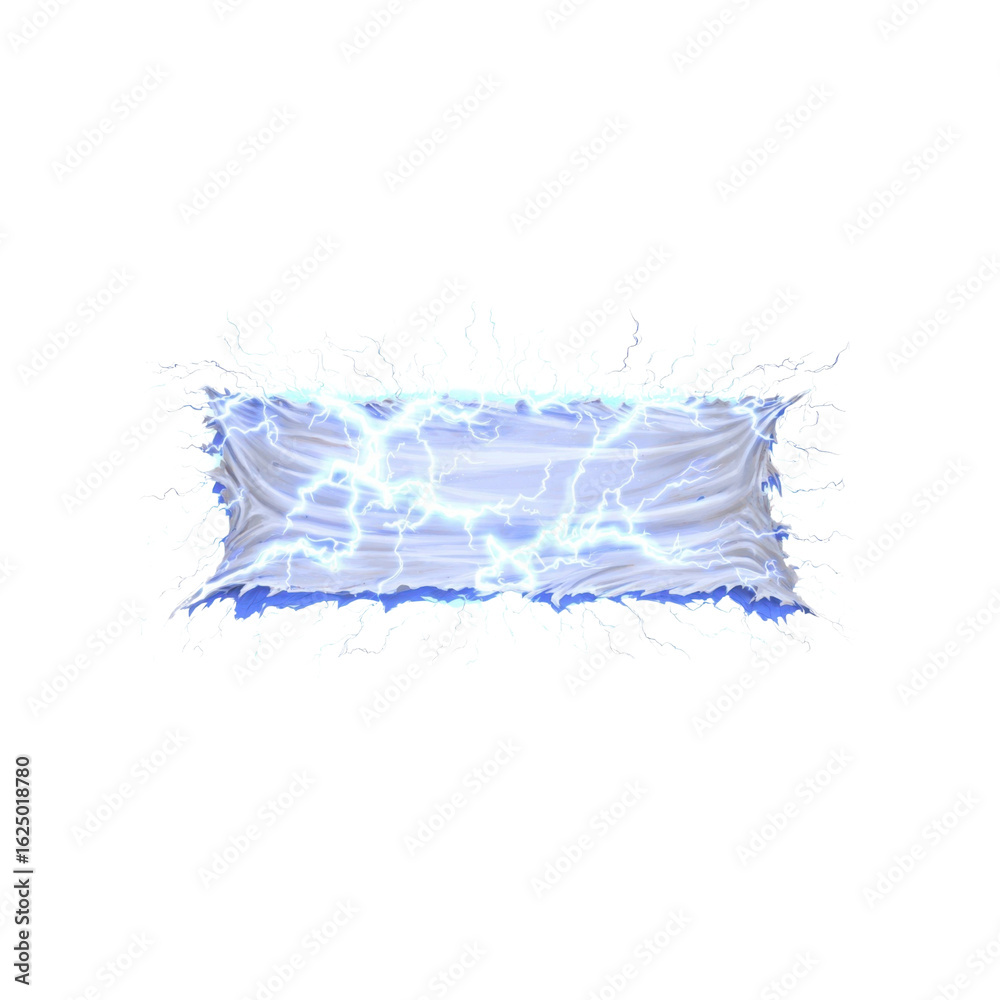 Obraz premium Electrified Cloth Banner Glowing Lightning Bolt Texture