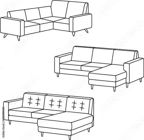 Modern sectional sofas, stylish and comfortable furniture, living room decor, contemporary couch designs, versatile seating, space-saving layout, interior design inspiration