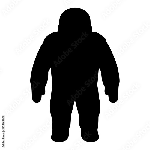 Silhouette of a Person Wearing Protective Suit, Representing Various Professions and Situations