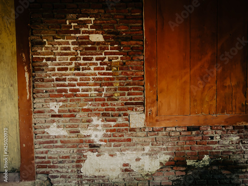 old brick wall and door