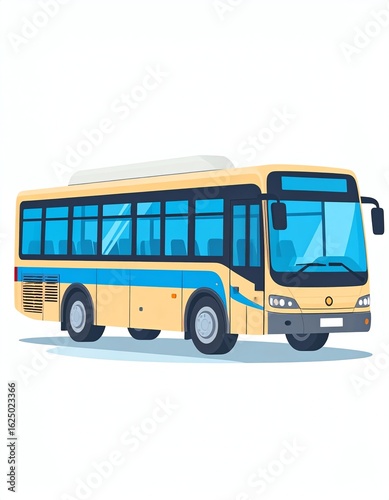 A bright yellow city bus parked, showcasing modern design and urban aesthetics. Perfect for transport-related projects.