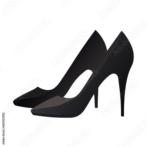 fashionable women shoe, high heels shoes, black high heel shoes