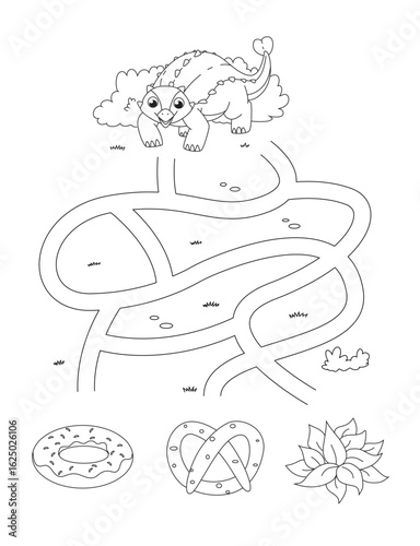 Ankylosaurus Maze Puzzle Activity for Kids