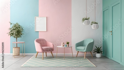 Modern living room interior with stylish comfortable sofa