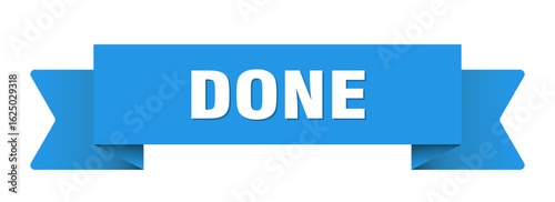 done ribbon isolated on transparent background. done ribbon