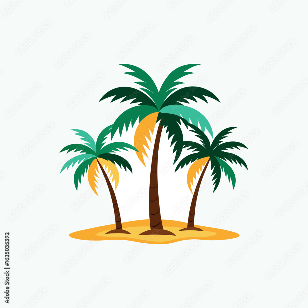 Fototapeta premium Set of palm tree 