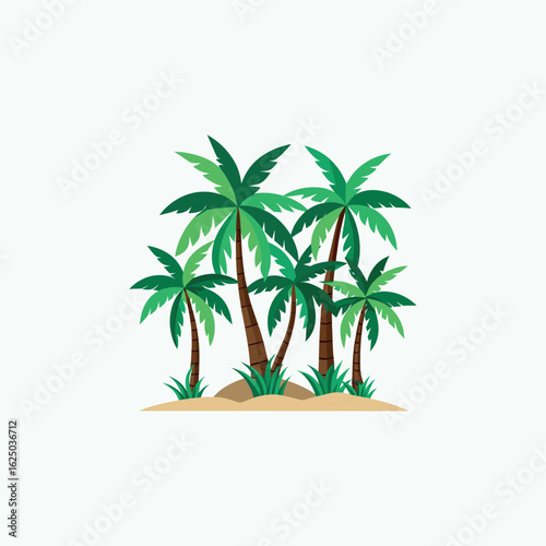 Set of palm tree	