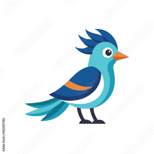blue bird on a white background