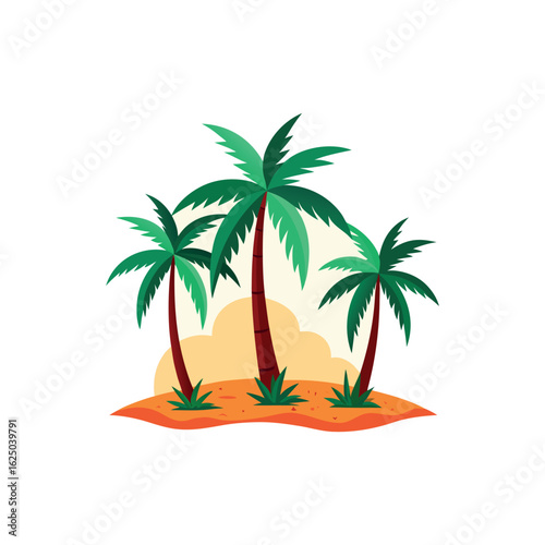 Set of palm tree	
