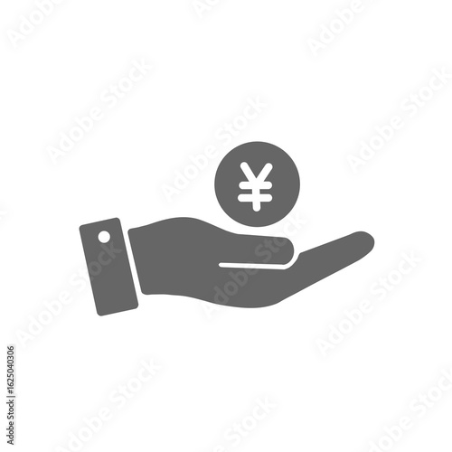 【Business Icons – Finance】円支払い・寄付アイコン / Yen Payment or Donation Icon	