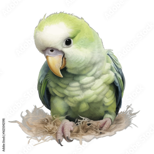 parrot on white background