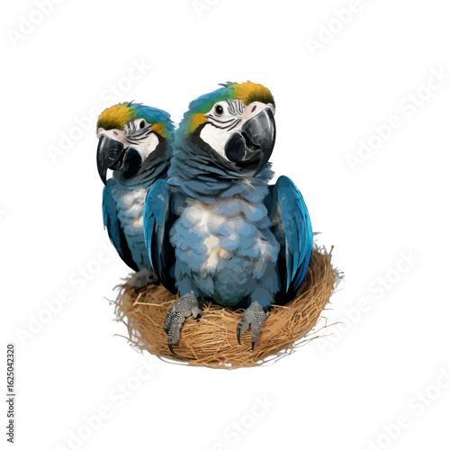 blue and yellow macaw