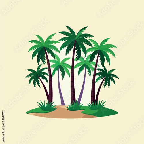Set of palm tree	