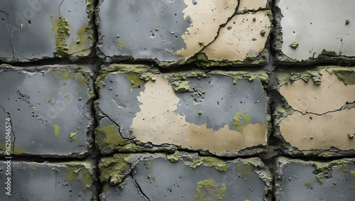 old brick wall with cracks