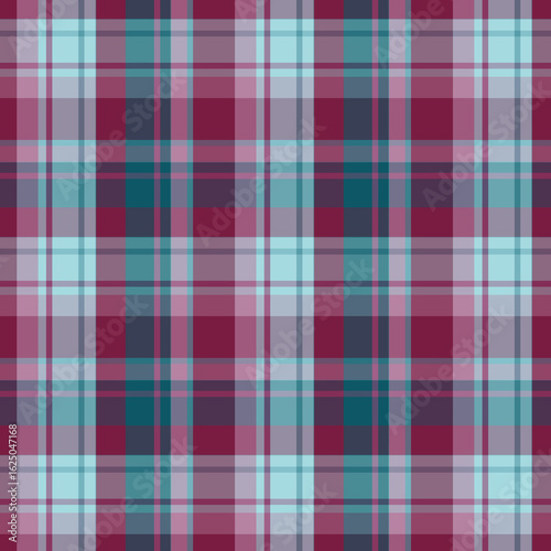 Teal and Wine Fashion Plaid Seamless Repeat