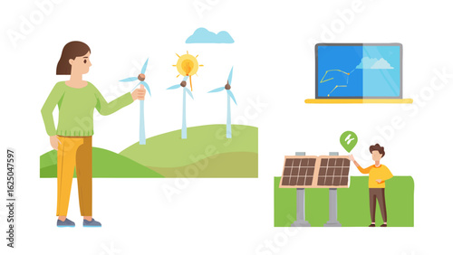 Renewable energy sources wind turbines solar panels clean energy sustainability future
