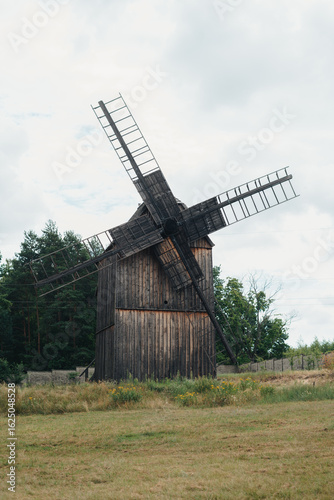 Old windmill at the polish countryside, Muzeum Wsi Radomskiej, Poland