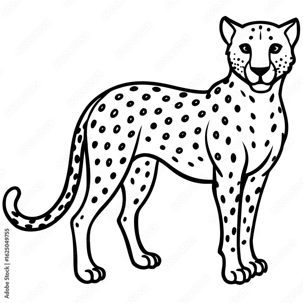 Fototapeta premium Simple Cheetah Vector Art