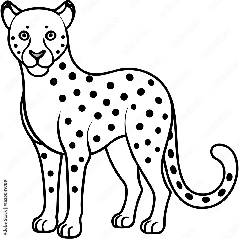 Fototapeta premium Simple Cheetah Vector Art