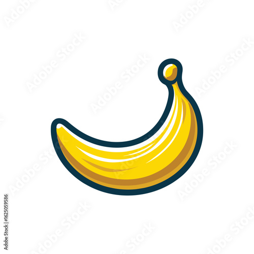 A vibrant yellow banana illustration with a clean background, ideal for food-related content