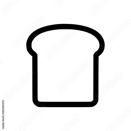 Bread Icon Vector Illustration of a Bread Slice in Flat Style