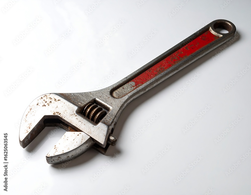 Obraz premium Adjustable wrench, rusty metal