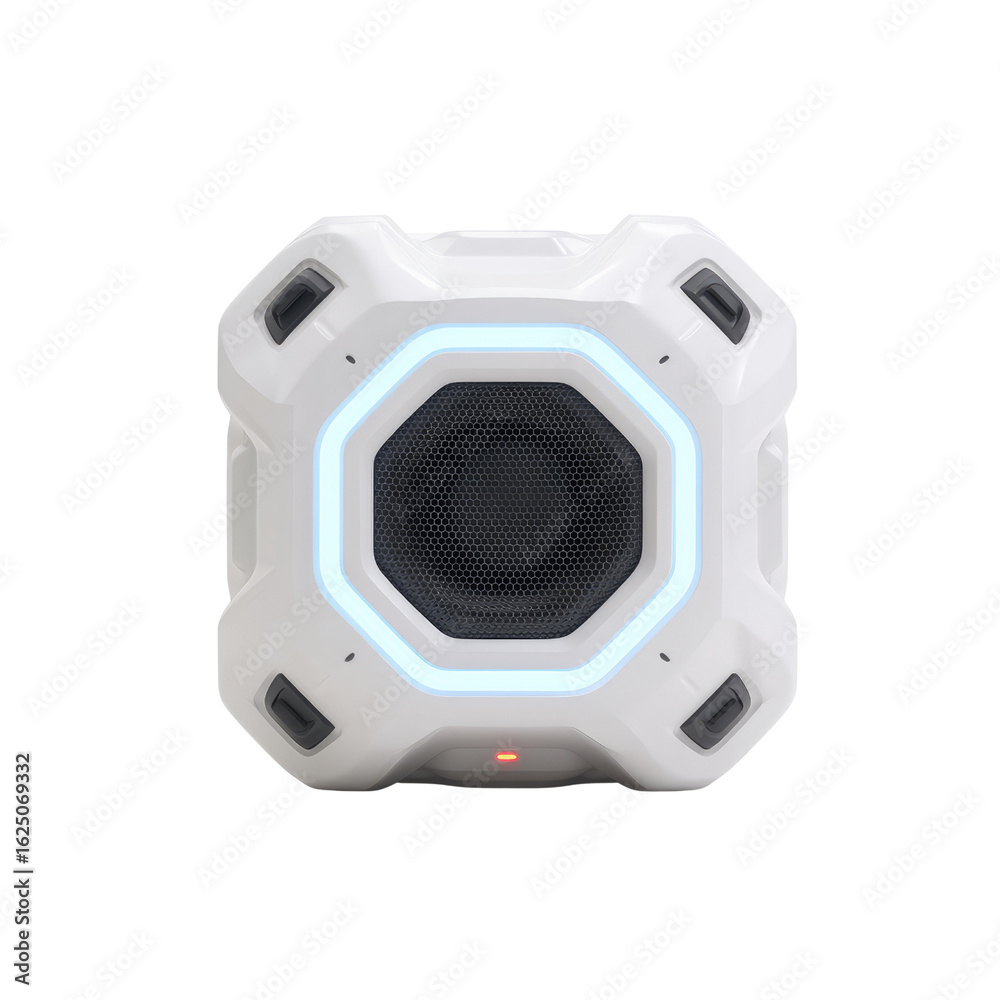 Fototapeta premium Modern Portable Bluetooth Speaker with Stylish Design and LED Light for Outdoor and Indoor Use