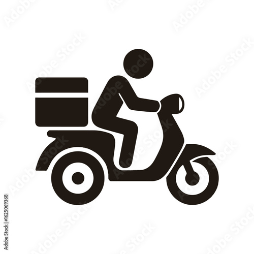 Scooter vector illustration on white background with vintage motorbike and transportation icons