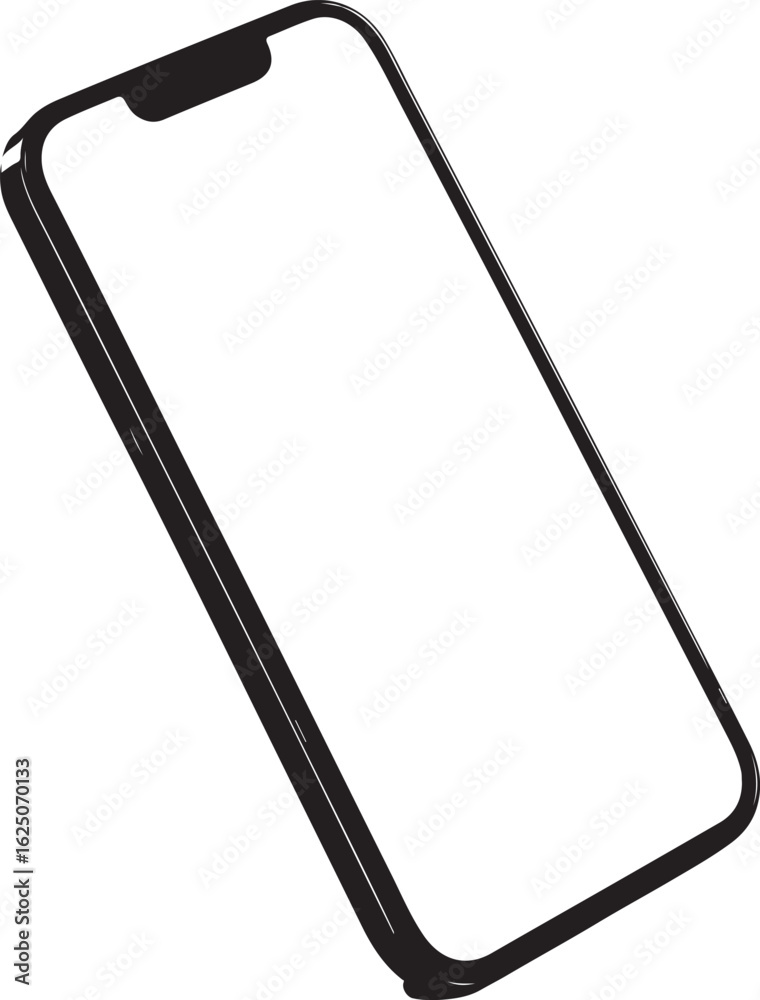 Obraz premium Mobile phone on white background