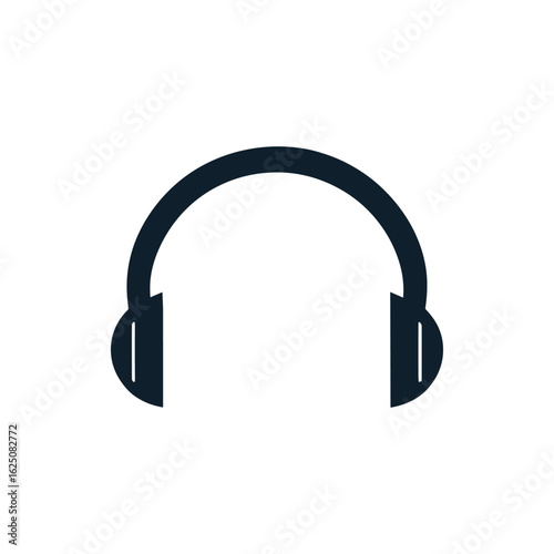 Minimalist headphone illustration on a clean background, symbolizing music and audio enjoyment