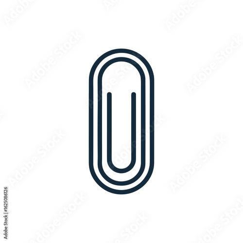 Simple and elegant paperclip design on a clean white background, ideal for office supplies