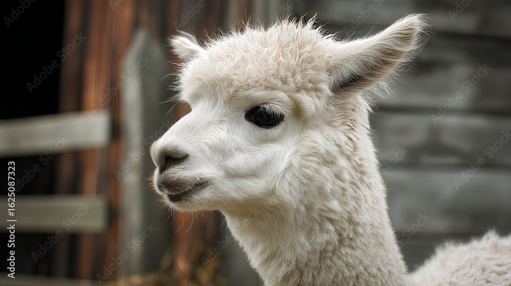 Obraz premium white alpaca