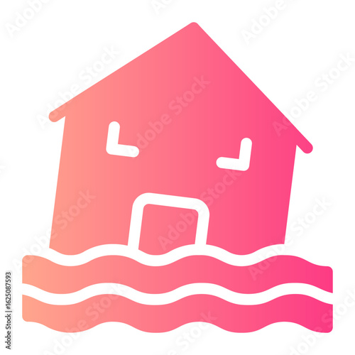 flash flood gradient icon