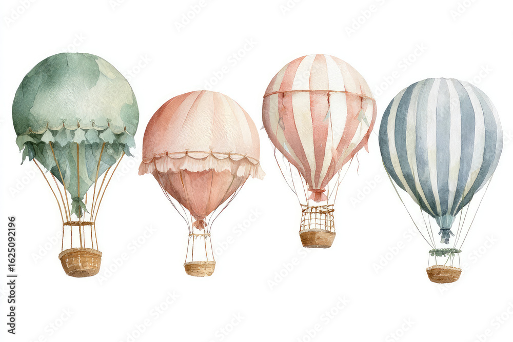 Fototapeta premium Celestial Ascent Chromatic Airships