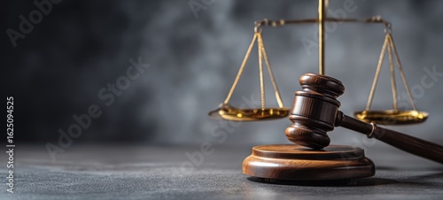 The gavel and scales of justice representing the legal system and fairness.