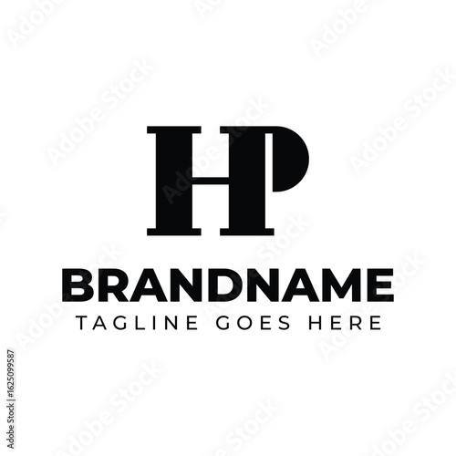 Letters HP Monogram Logo, suitable for any business with PH or HP initials