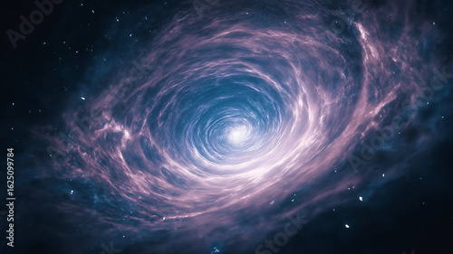 Doorway to space vortex, glowing swirling portal opening to stars, soft ambient light, sci-fi fantasy photo