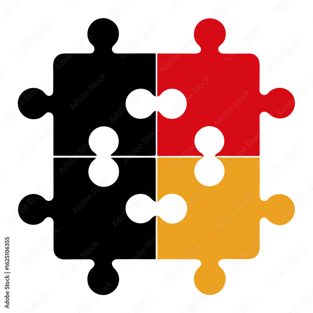 Obraz premium puzzle pieces on white