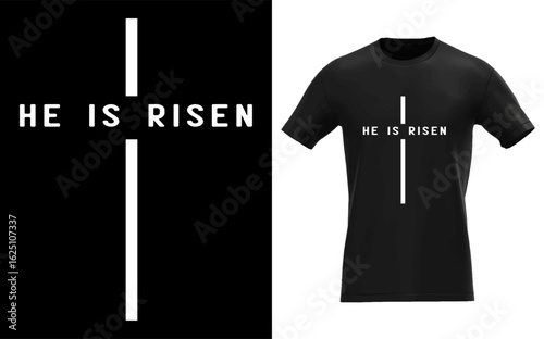 He is risen cross jesus easter day christian celebration silhouette religious faith symbol