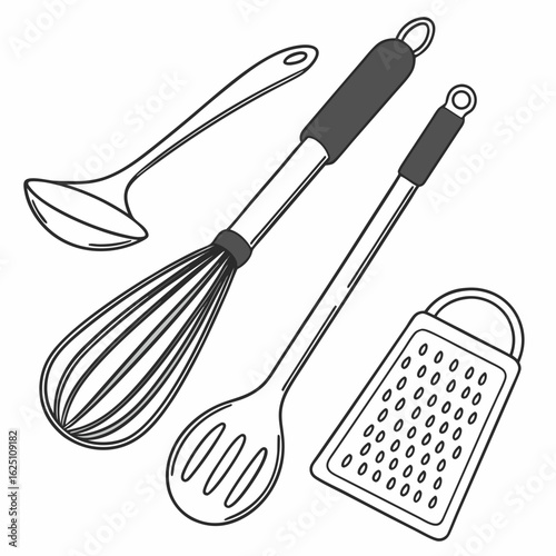 set of kitchen tools