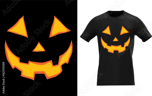 Spooky jack o lantern face halloween silhouette design perfect for festive decorations and holiday themes