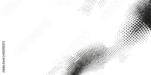 Grunge vector illustration of a woman in a bikini with a geometric halftone pattern