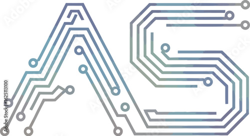 Abstract electronic circuit board design forms a digital labyrinth pattern, illustrating microchip technology on a futuristic motherboard