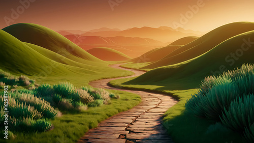 Sunset in the mountains of thailand