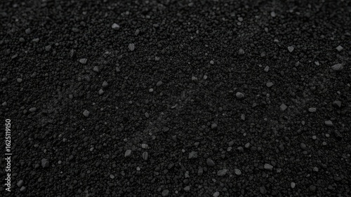 Textured surface of small dark pebbles creating an interesting and complex background design for various uses