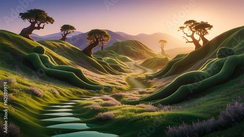 Sunset in the mountains