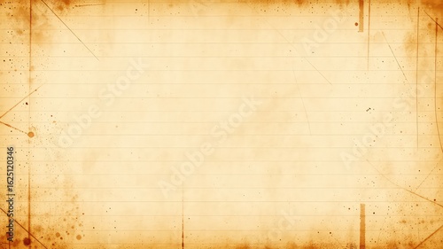 Grungy paper surface with vintage lined sheet background texture for writing projects or old manuscript presentations
