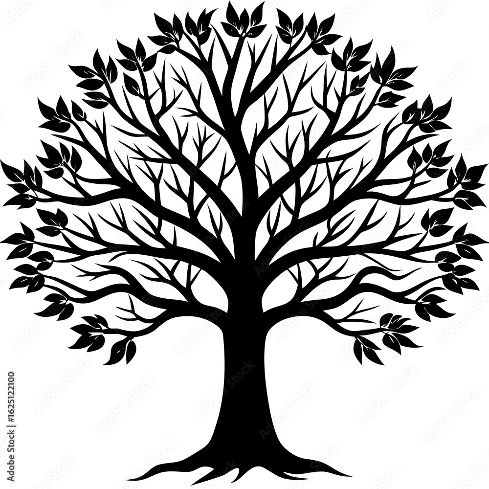 Obraz premium vector tree silhouette