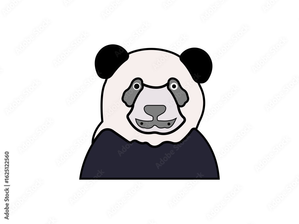 Fototapeta premium panda bear vector illustration and icon set.
