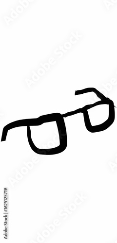 Modern eyeglasses illustration with clean lines, perfect for optical themes, fashion design, vision care, eyewear ads, and minimalist accessory graphics